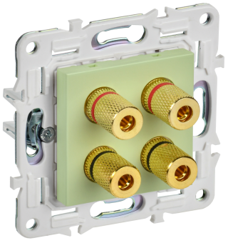 Розетка Аудио 4-м С/У Мятный Skandy