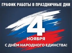 График работы 4 ноября 2021г.