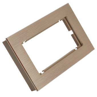 Рамка 2-я без перемычки металл Шампань Катрин