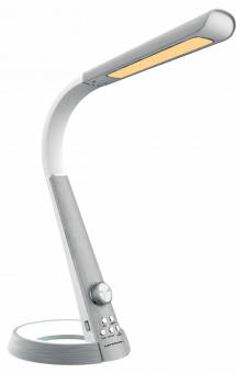 Светильник светодиодный настольный на подставке 10Вт серебро, USB-зарядка, ночник, NL88 National
