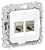 Розетка RJ45+RJ45 кат.6 STP С/У Белый FLITE