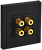 Розетка Аудио 4-м С/У Металл Черный Forte&Piano