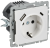 Розетка 1-м 16А С/У З/К со шторками+USB A+С 18Вт Арктический Белый Brite