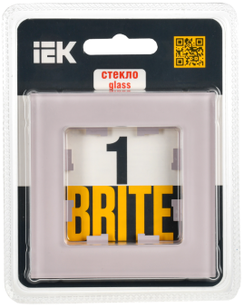 Рамка 1-я Стекло Розовый матовый Brite