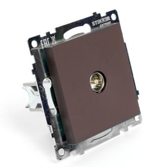 Розетка TV антенна С/У Шоколад Катрин