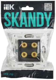 Розетка Аудио 4-м С/У Графит Skandy