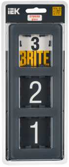 Рамка 3-я Стекло Графит Brite