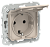 Розетка 1-м 16А С/У З/К со шторками с крышкой IP44 Б/К Льняной FLITE