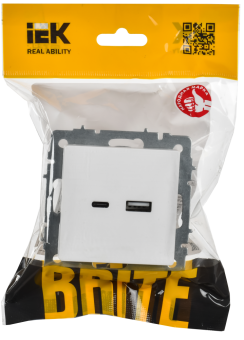 Розетка USB А+С 18Вт С/У Арктический Белый Brite
