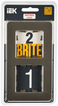 Рамка 2-я Металл Латунь Brite