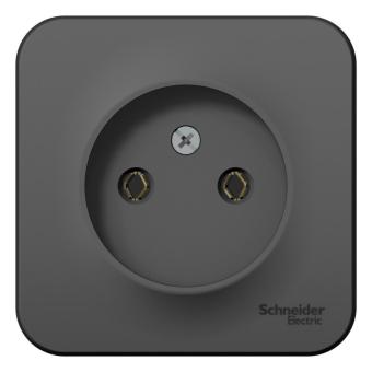 Розетка 1-м 16А О/У изолирующая пластина Антрацит Blanca