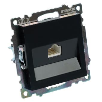 Розетка RJ-45 С/У Черный Катрин
