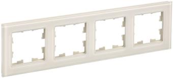 Рамка 4-я Стекло Ванильный Brite