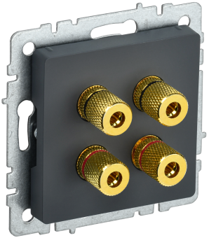 Розетка Аудио 4-м С/У Графит Brite