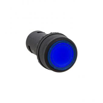 Кнопка SW2C-10D с подсветкой синяя  EKF