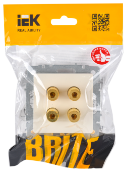 Розетка Аудио 4-м С/У Бежевый Brite