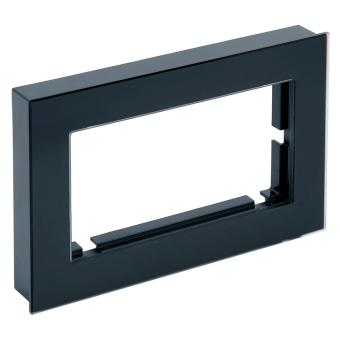 Рамка  2-я без перемычки стекло Черный матовый Катрин