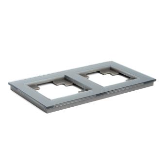 Рамка 2-я стекло Серебро Катрин