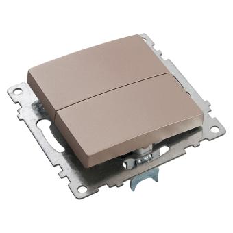 Выключатель 2-кл 10А С/У Шампань Катрин