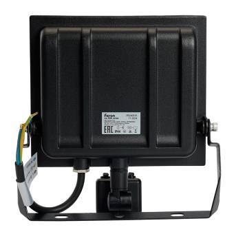 Прожектор светодиодный с датчиком движения 50W 6400K 230V черный IP44, LL-908