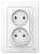 Розетка 2-м 16А С/У Белый Blanca