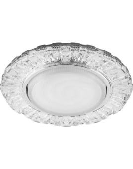Светильник встраиваемый с белой LED подсветкой Feron CD4023 потолочный GX53 без лампы прозрачный
