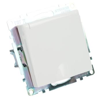 Розетка 1-м 16А С/У З/К со шторками с крышкой IP20 Белый Катрин