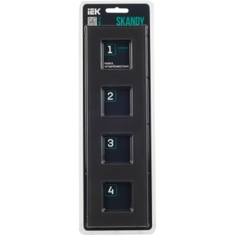 Рамка 4-я Стекло Графит Skandy