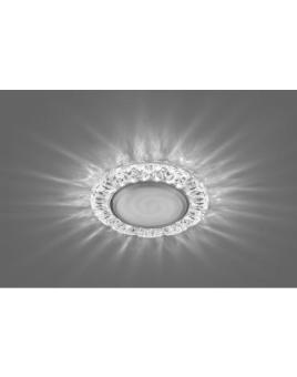 Светильник встраиваемый с белой LED подсветкой Feron CD4023 потолочный GX53 без лампы прозрачный