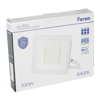 Прожектор сд LL-922  100W 6400K IP65 Feron