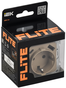 Розетка 1-м 16А С/У З/К со шторками+USB A+С 20Вт Б/К Хаки FLITE