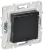 Розетка 1-м 16А С/У З/К со шторками с крышкой IP44 Черный Skandy