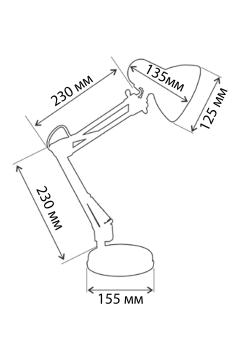Настольная лампа МТ2001 А/С 60Вт стубцина фуксия