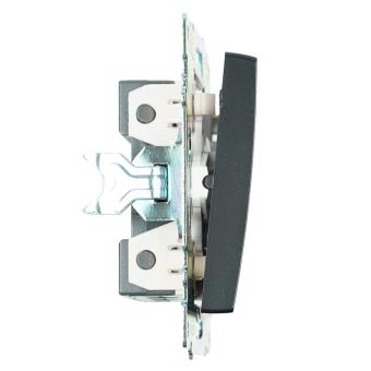 Выключатель 1-кл 10А С/У Черный Катрин