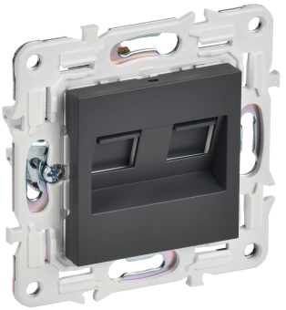 Розетка RJ45+RJ45 кат.6 С/У Титан Skandy