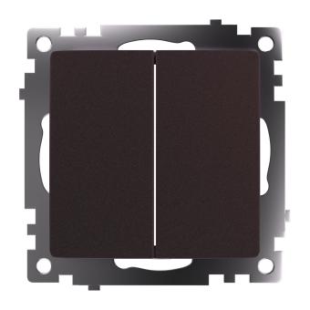 Выключатель 2-кл 10А С/У Шоколад Катрин