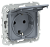 Розетка 1-м 16А С/У З/К со шторками с крышкой IP44 Б/К Маренго FLITE