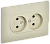 Розетка 2-м 10А С/У со шторками в сборе Бежевый Skandy