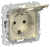 Розетка 1-м 16А С/У З/К со шторками с крышкой IP44 Б/К Шампань FLITE
