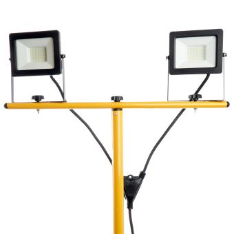 Прожектор светодиодный на штативе 2*30W 6400К черный IP65 LL-502 Feron