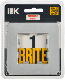 Рамка 1-я Металл Алюминий Brite
