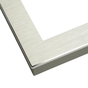 Рамка 2-я без перемычки металл Серебро Катрин