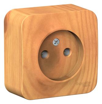 Розетка 1-м 16А О/У изолирующая пластина Ясень Blanca