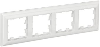 Рамка 4-я Белый/Белый Brite