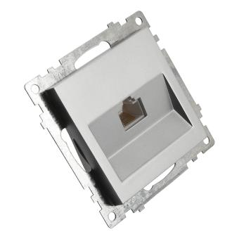 Розетка RJ-45 С/У Серебро Катрин