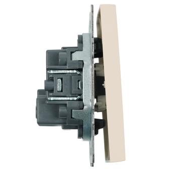 Выключатель 2-кл 10А С/У Кашемир Эмили