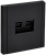 Розетка RJ45+RJ45 кат.6 С/У Металл Черный Forte&Piano