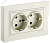 Розетка 2-м 16А С/У З/К в сборе Бежевый Brite
