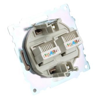 Розетка RJ45+RJ45 С/У Шампань Катрин