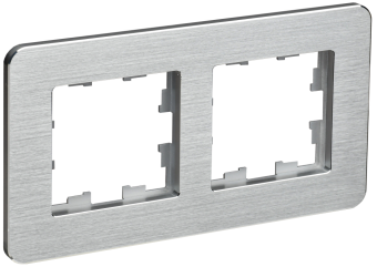 Рамка 2-я Металл Алюминий RE AL Brite